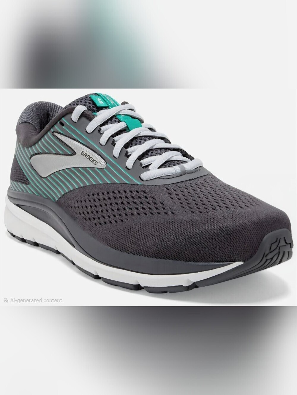 Brooks Addiction Gray Teal Running Shoes Women’s 8.5